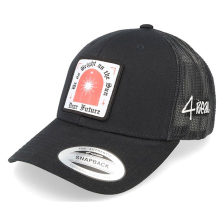 4REAL - Black trucker Czapka Z Daszkiem - Be As Bright As The Sun Patch Black Trucker @ Hatstore