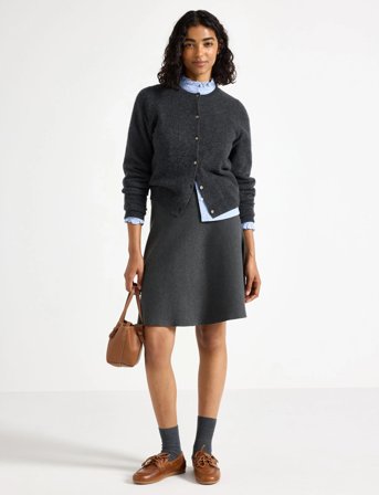 Lindex Skirt Dagmar Melange - Grey - XS