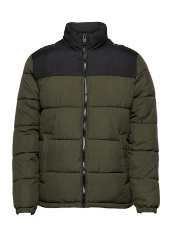 Jjpaul Puffer Collar Green Jack & J S
