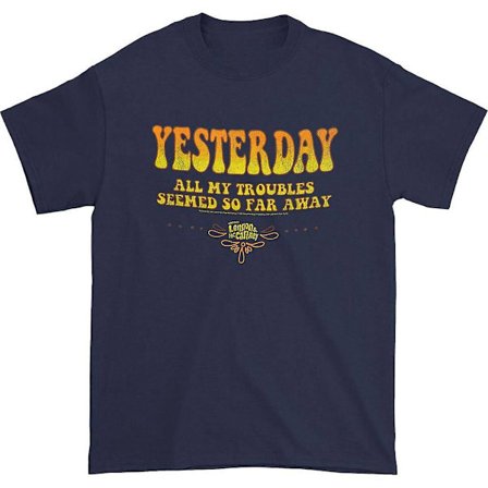 Beatles Lyrics By Lennon & McCartney Yesterday Dark T-shirt