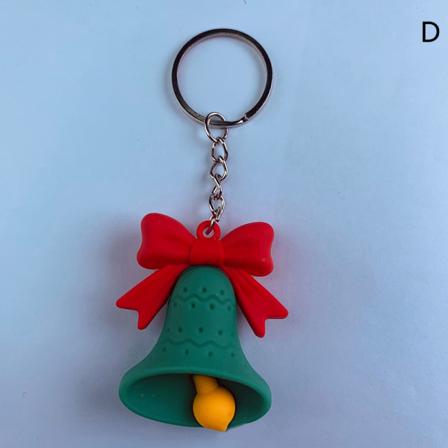 Tecknad Julnyckelring Älg Santa Claus Snowman Keyring Gift