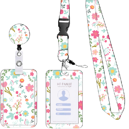 Nakkebånd med ID-kortholder (rosa), Lanyard Strap N