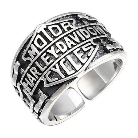 Harley Signet Ring, 925 Sterling Sølv Biker Ring TA