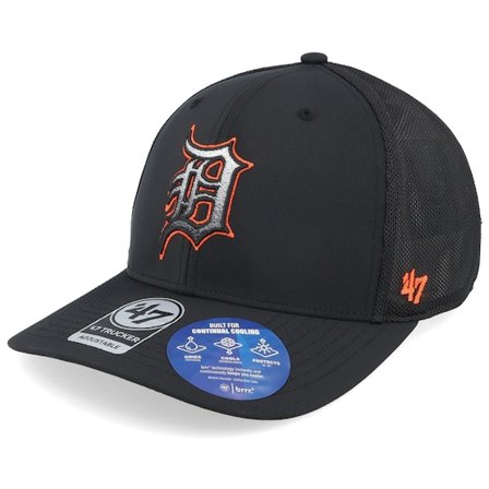 47 Brand - MLB Svart trucker Keps - Detroit Tigers MLB 47 Black Trucker @ Hatstore