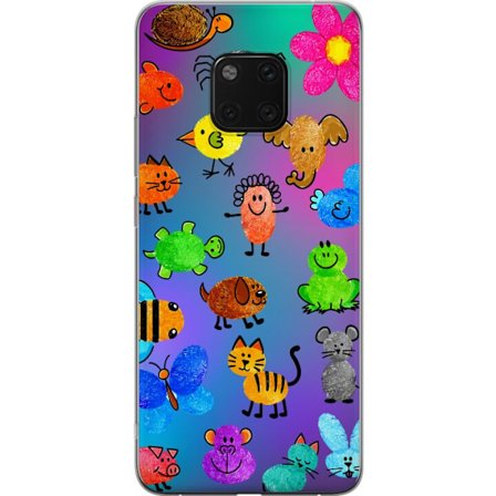 Kompatibelt Mobildeksel til Huawei Mate 20 Pro Little Scribble Friends