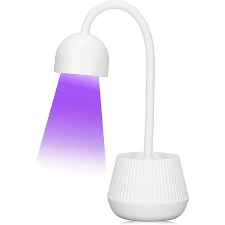 Uv Led Neglekunstlampe, Sort Lys 24 W 365nm 405nm Usb Svanehalslampe 360 Roterbar Led Uv Lim Hærdende Lampe Til Uv Gel Manicure Og Uv Hærdende 5. Maj