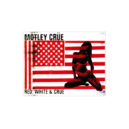 Motley Crue Flag Postcard One Size Röd/Vit