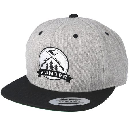 Hunter - Šedá snapback Kšiltovka - Rifles Badge Grey/Black Snapback @ Hatstore