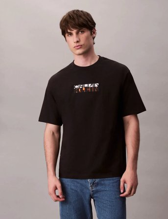 Calvin Klein Jeans Ss 16S Tc Calvin Klein Block Gra - Black - XS