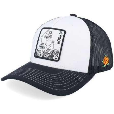 SQRTN - Vit trucker Keps - Love Moomin White/Black Trucker @ Hatstore