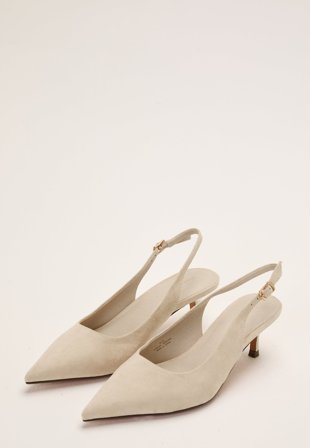 BUBBLEROOM - Pointy Slingback - Light beige