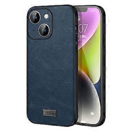 SULADA TPU+PC-fodral med PU-läderbeläggning för iPhone 15, droppsäker baksida (Stil B)