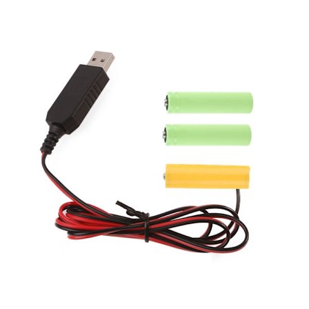 1 Set USB 5 V - 4,5 V AA tyhjän akun power Vaihda 3 x 1,5 V LR6 AA