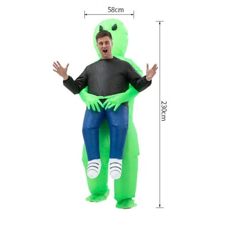 Halloween Uppblåsbar Fancy Rolig Klänning Vuxen Kid Kostym Alien
