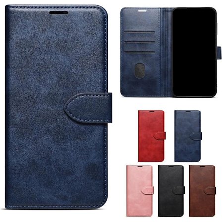 Flipfodral med korthållare för iPhone - Universellt stöttåligt skyddsfodral med inbyggd förvaring för de flesta smartphones