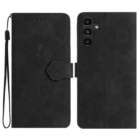 Til Samsung Galaxy A16 5G/A16 4G Etui Blomst Design Læder Pung Telefon Cover med Håndledsrem
