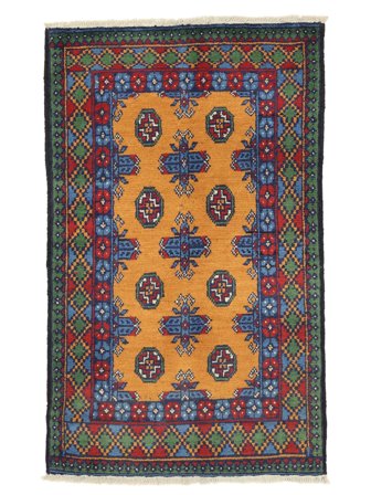 Medallion Small Afghan Fine Rug 74X121 Wool