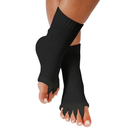 Yoga Open Toe Socks Five-finger Separator Foot Alignment Socksblack
