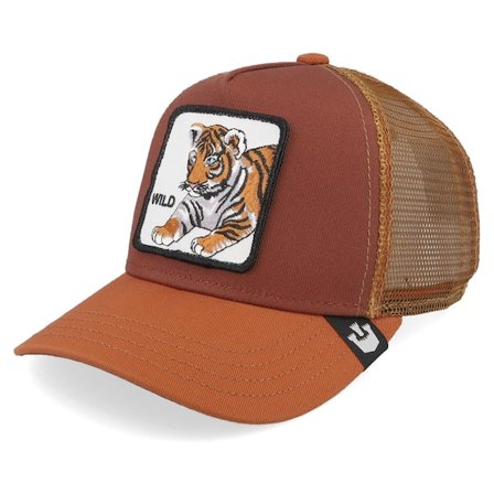 Goorin Bros. - Braun Trucker Cap - Kids Wild Tiger Brown A-Frame Trucker @ Hatstore