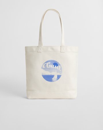 GANT Herren Graphic Tragetasche aus Baumwollcanvas (ONE SIZE) Weiß