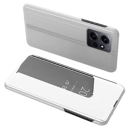 SKALO Xiaomi Redmi Note 12 4G Clear View Spegel fodral - Silver