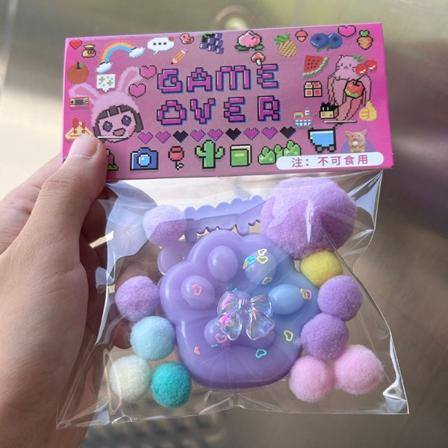 NYHET Fidget Toy Mini Squishy Toys Kawaii Plysch Cat Paw Cube Stre C