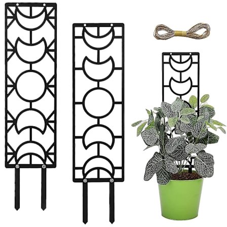 2 stk. Sort Metal Klatreplanter Espalier Vinstok Klatrestativ Plantestøtte Til Støtte af Klatreplanter