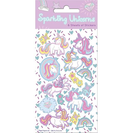 Unicorn 6 lille ark klistermærker klistermærke enhjørning