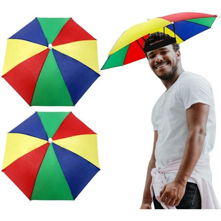 2 stk paraplyhatt solbeskyttelse caps fiskehatt sol UV-beskyttelse