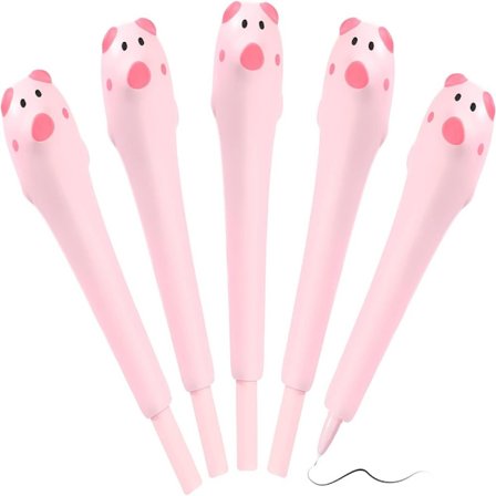 5 Styck Gel Penna Svart Refill Penna Kulspetspenna