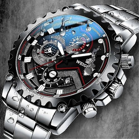 Herreklokke Klassisk Rustfritt Stål Kvarts Lysende Luksus Armbåndsur Vannbestandig (FMY)