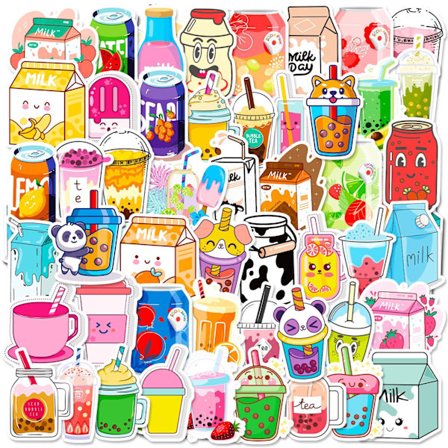 Klistremerker 50 stk Vanntette tegneserieklistremerker klistremerker Scrapbooking-klistremerker estetiske klistremerker bilklistremerker - jentete 