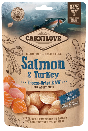 Carnilove Freeze-Dried Raw Snacks Salmon & Turkey 60 g