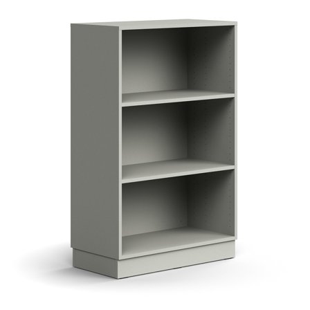 Bücherregal QBUS, 1257x800x400 mm, hellgrau