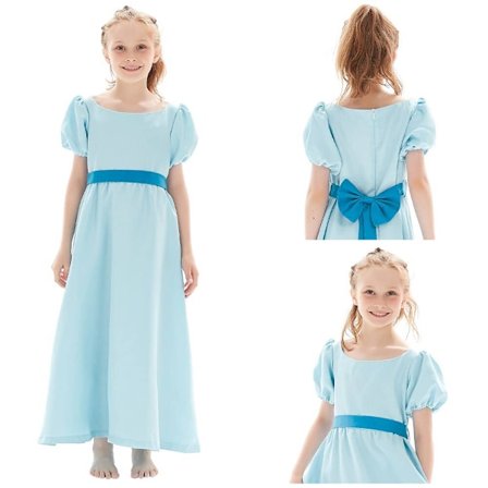 Peter Pan Wendy Darling Cosplay Kostyme Halloween Himmelsblå Kjole Voksen Barn