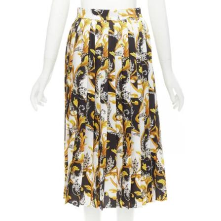 Versace Pre-owned, Pre-owned Skirts Zwart, Dames, Maat:S,polyester,print