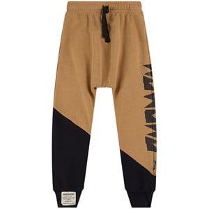 NUNUNU Jester Branded Two-tone Sweatpants Black/Mocha 8-9 Years - Bottoms - 8-9 years - Beige
