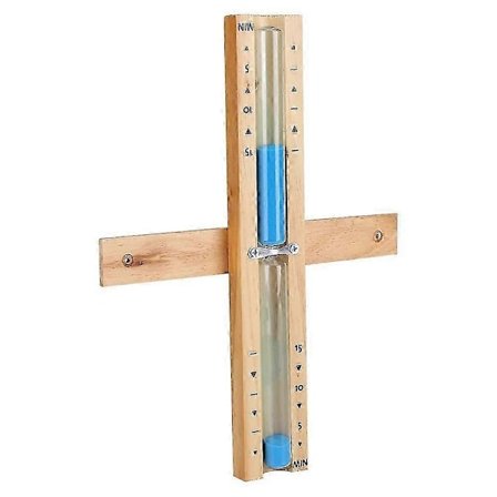 Sauna Timer 15-Minutters Timeglas - Roterbart Sandur i Træ til Infrarøde, Damp- & Tøndesaunaer, Saunatilbehør