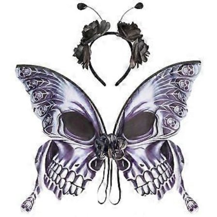 1 Sæt Halloween Kostume Haloween Sommerfuglevinge Blomster Hårbøjle Til Cosplay