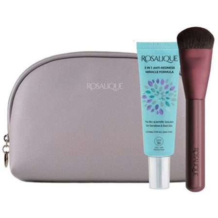 Rosalique Toilettaske + Miracle Foundation Brush + Anti-redness Cream, Tøj & Bolig, Makeup- & Toilettasker, Toilettasker