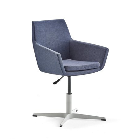 Conference chair FAIRFIELD, white, blue grey
