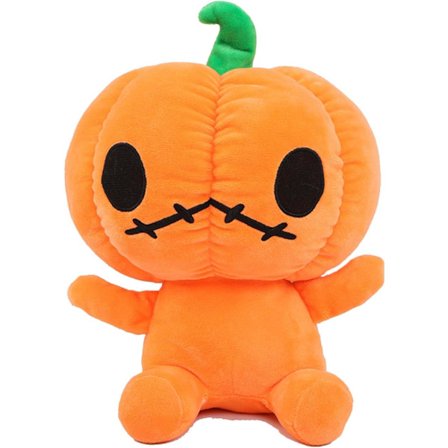 Orange Plys Græskar Legetøj - Sød Udstoppede Græskar Pude, Blød Festlig Plys Pude til Halloween Dekorationer og Julegaver