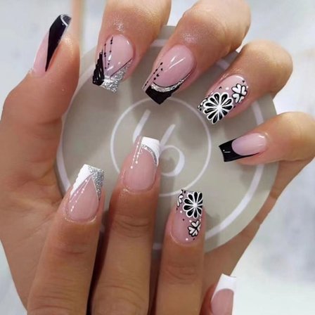 24st Fake Nails Short French Ballerina