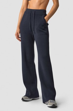 Soft Knit Oversized Pants Navy