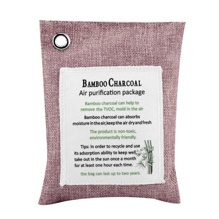 Luftrensende pose med aktivt kul bambus lugtrensende bil deodorizer Peachpuff