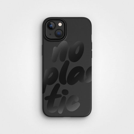 No Plastic iPhone 15 Mobile Case Black, Made from Plants, iPhone 15 Plus