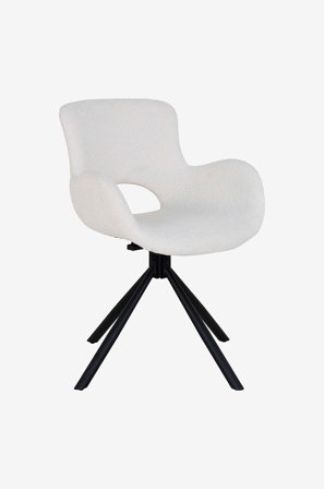 House Nordic - Spisebordsstol Amorim, 2 stk. - Hvid - Stole med armlæn - Fra Homeroom