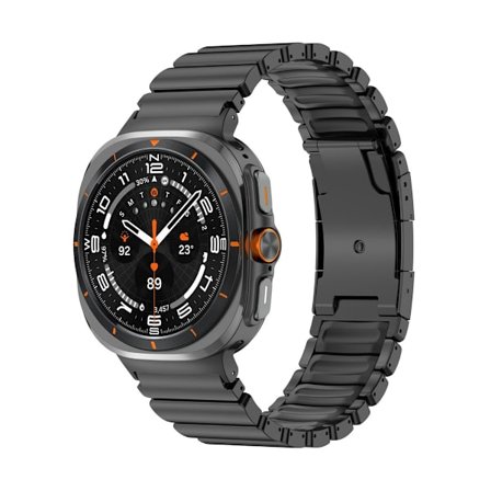 Titanium Alloy Rem kompatibelt med Samsung Watch8 Classic: Sikker magnetlukning, øget komfort Black