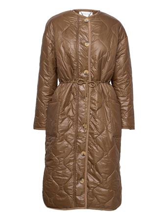 Reece Quilted Coat Foret Jakke Brun Dante6
