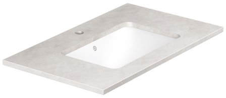 Gustavsberg Ducentic GB71DCWT80SG11 Stenbänkskiva 80 cm, grå, 1 ho, 1 blandarhål, Badrum